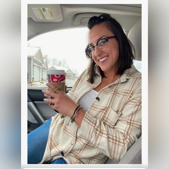 StunShow Plaid  Button Down Flannel Shacket #1109 NWOT - Picture 9 of 11